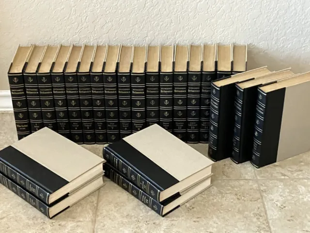 1768 Encyclopedia Britannica Full Set (24 books) Printed 1967 Black & Tan *NICE*