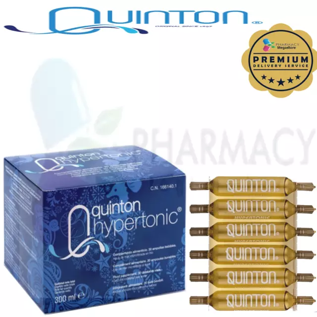 Quinton Hypertonic Solution Filtered Sea Water Hydration 30 Ampolla 10ml 2028/09