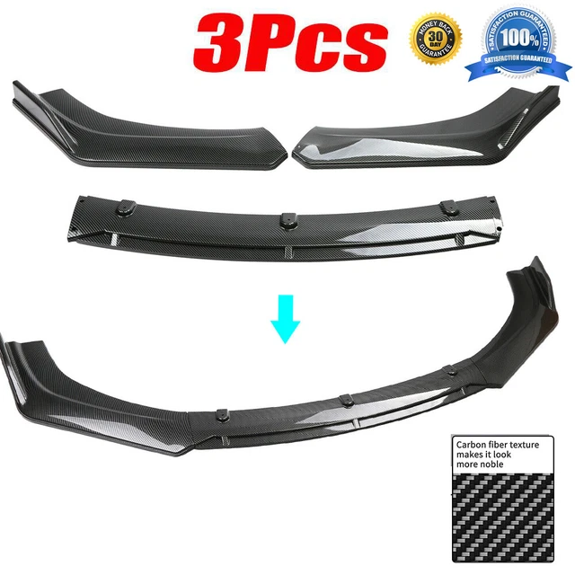 71.25& WIDE UNIVERSAL Carbon Fiber Look Front Bumper Lip Chin Spoiler