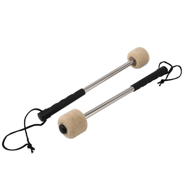 2pz Basso Batteria Mallet Testa Percussioni Malletti Bastoni Timpani con Stai G3O5