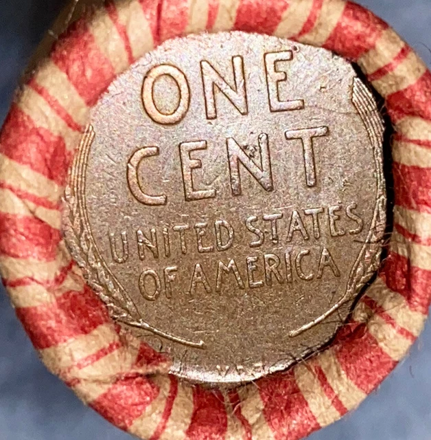 1 US Lincoln Wheat Cent Penny Roll 1908 IHC/1909 VDB (50 Coins) Old Vintage 2