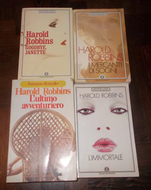 Lotto 4 Libri Brossurati Harold Robbins 1978-1988 Mondadori Sonzogno