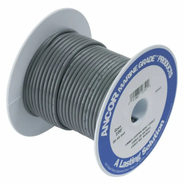 Ancor Ultra Flexible Type 3 Tinned Copper Wire 16 AWG 25 Feet Grey 182403