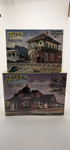 Atlas #706 #704 HO Scale Passenger Station Building Kit  Model Train