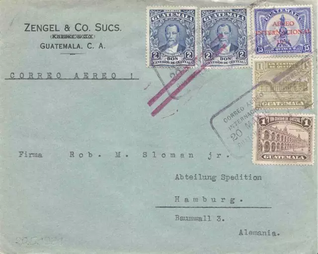 Guatemala 1c GPO & Telegraph Building Postal Tax, 1c National Palace, Antigua, 2