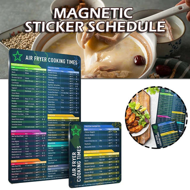 AIR FRYER Cheat Sheet Cooking Times Chart Recipes for Cooking