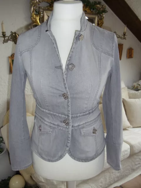 EDEL COUTURE ESCADA LUXUS JEANS Blazer OKTOBERFEST Jacket Janker 36/38 Tracht