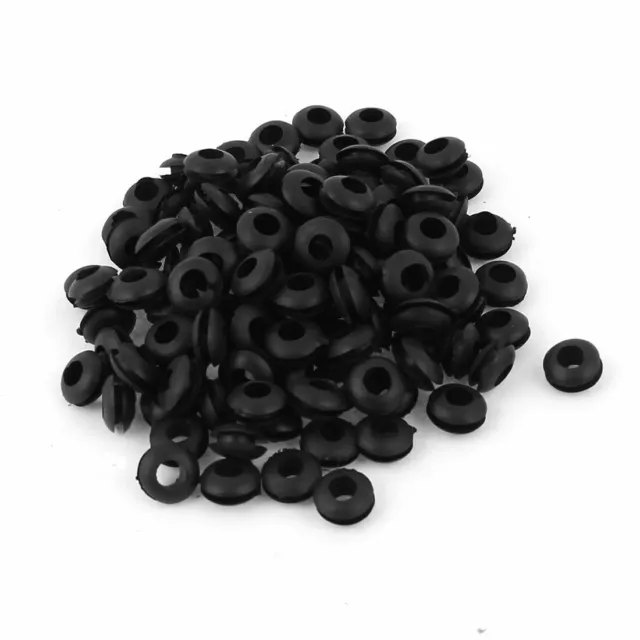 120Pcs 5mm Protecteur câble Caoutchouc Fil Rond électrique Joint Passe-Fils