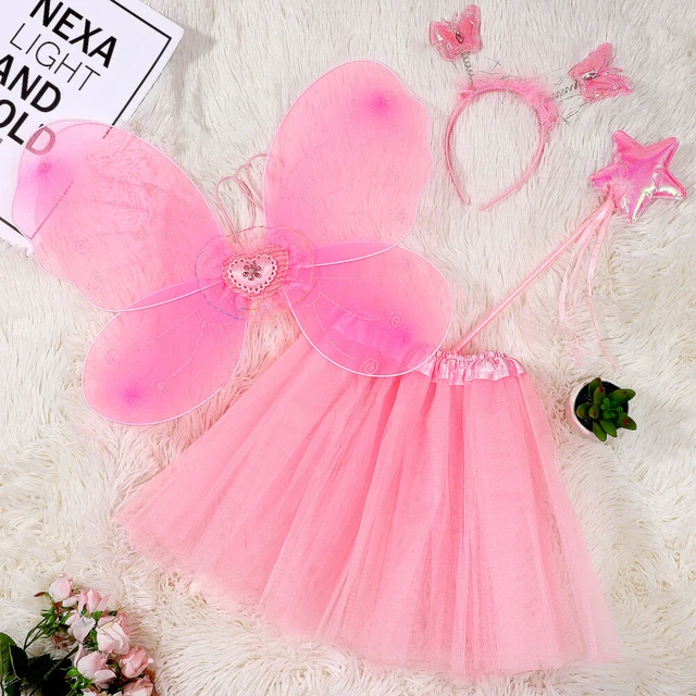 Déguisement De Fée Ailes Ensemble Quatre Pièces Vêtements Pour Filles
