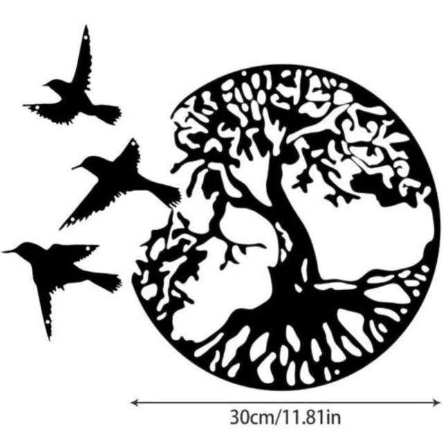 Vintage Stil Baum des Lebens Metall Wandskulptur ideale Dekoration für jeden Ra