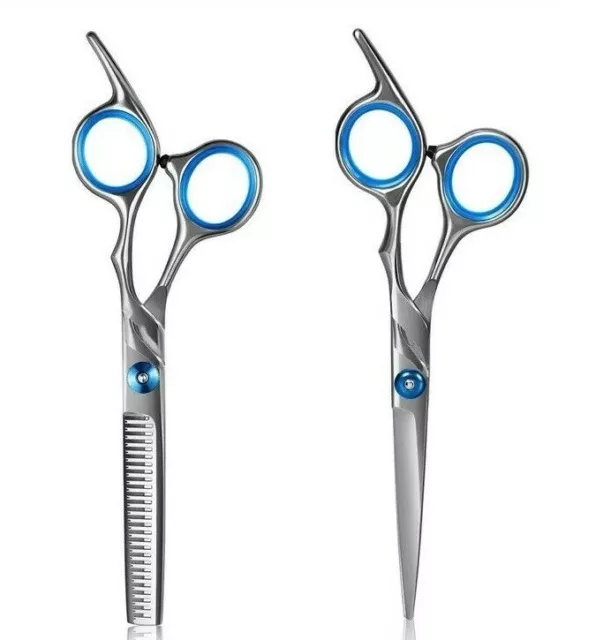 2x 6" Professional Hairdressing Scissors Thinning Shears Set Barber Hair Cutting