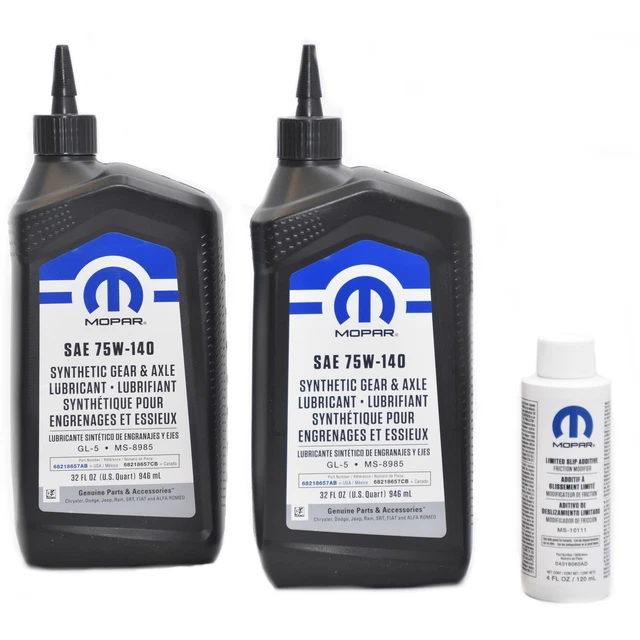 ORIGINAL MOPAR 75w140 GETRIEBEÖL UND LIPDIFFERENZIAL ADDITIV SET