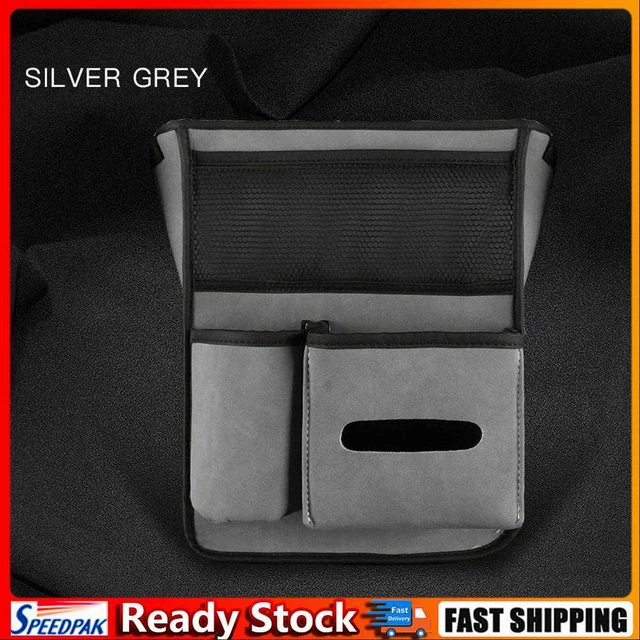 Waterproof Car Net Storage Bags Between Seats Hanging Organizer (Grey)