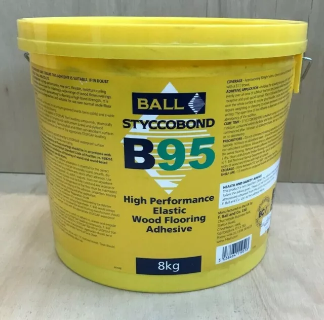 F-Ball B95 Wood Flooring Adhesive/Glue 8 kg, Parquet Adhesive.