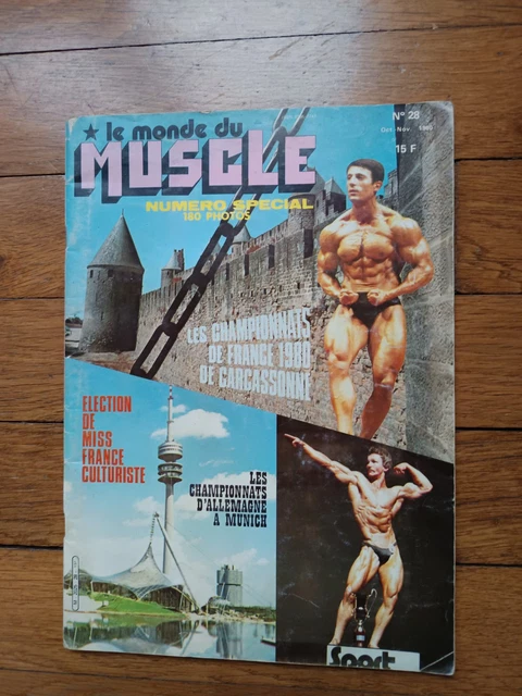 Magazines Vintage Le Monde Du Muscle – Lots 165, 166, 173, 267 – Fitness Et Bodybuilding
