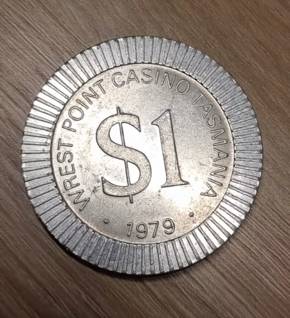 Wrest Point Casino Tasmania Chip Circulated $1 Dollar 1979