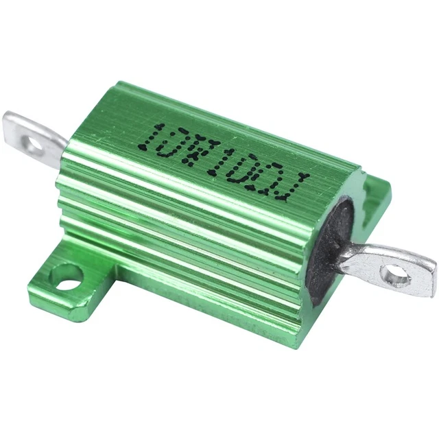 Green Aluminum Chassis Mounted Wirewound Resistors 10W 10 Ohm 5% A8E2