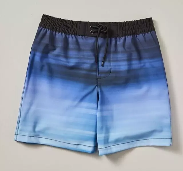 Boys size 12  OMBRE blue  board shorts boardies 4 way stretch Target NEW  6852