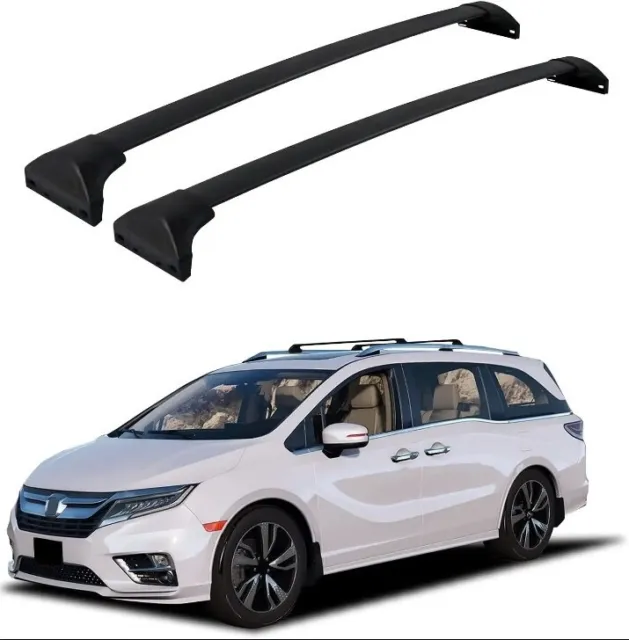 Cross Bar Fits For Honda Odyssey 2018-2023 Black Aluminum Carrier Rails Racks