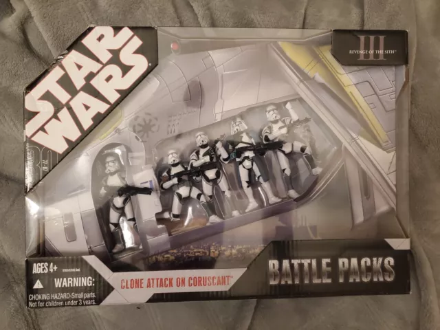 Star Wars Battle Packs Clone Attack On Coruscant 30th Anniversary 2007 Sealed