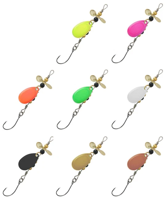 FTM Tornado Spinner Evo 2g - Forellenköder Mit Fliege, UV Grün-Gelb-Rot