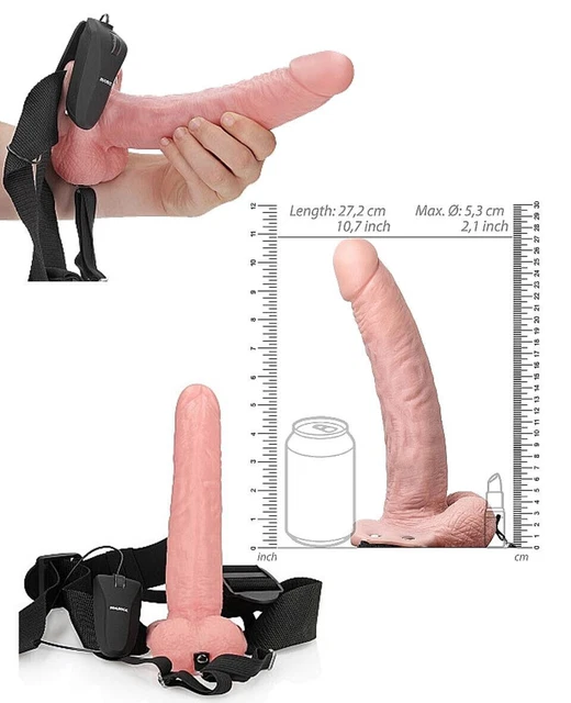 Vibrador hueco usable, falo realista, consolador anal suave vaginal vibrante
