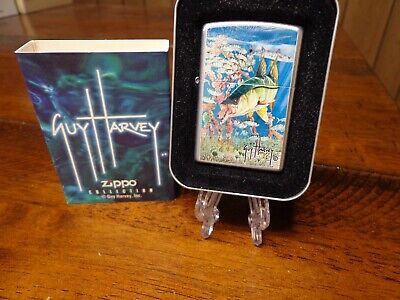 Guy Harvey Snook Fish Zippo Lighter Mint In Box 2003