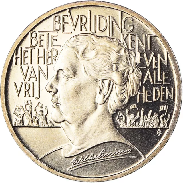 [#187176] Netherlands, 2 1/2 Ecu, Wilhelmina, 1995, MS, Copper-nic, kel