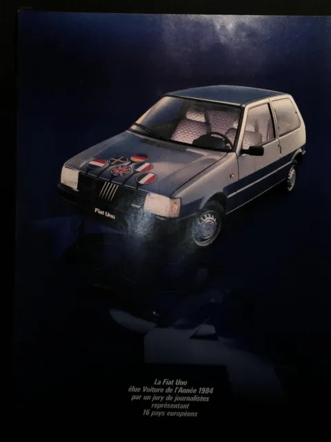 1984 Fiat Uno 4 pages original paper ad