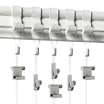 Picture Rail Hanging System 5 Pack White Picture Rail Hooks And Invisible Wire