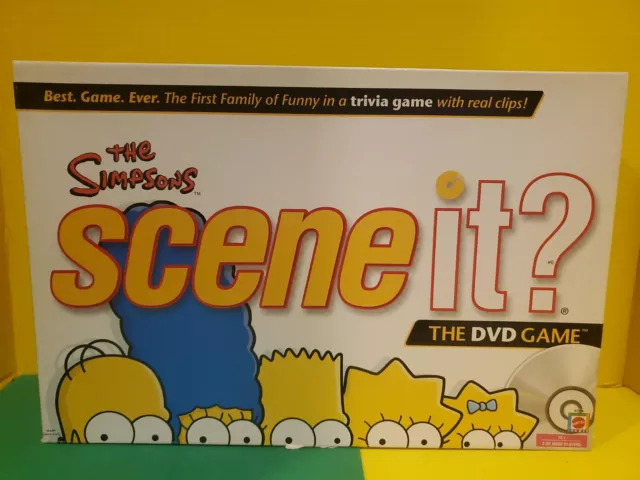 USED--THE SIMPSONS Scene It DVD Game Trivia Mattel Board Game 2009 Complete!