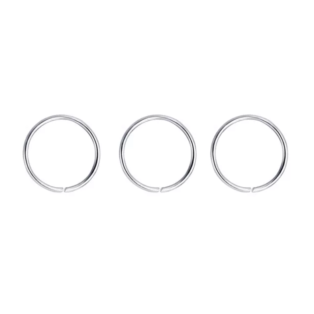 3X 20g Surgical Steel 6mm Nose Hoop Ring Cartilage Tragus Helix Lip Ear Piercing