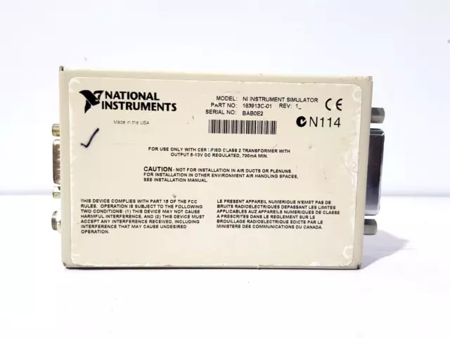 National Instruments 183913C-01 Ni Instrumento Simulador Rev 1 / Envío Rápido