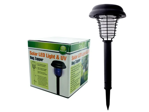Bulk Buys OC277-2 Solar Led Light and Uv Bug Zapper -Pack of 2