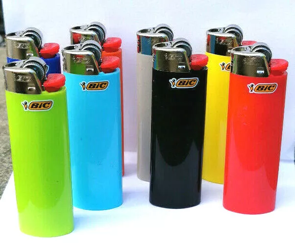 3 x Bic Maxi Flint Lighters Assorted Random Colors CIGARETTE FLINT J6 UK SELLER