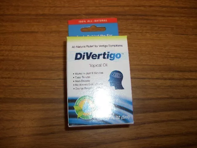 DiVertigo Topical Oil .17 fl oz Exp 5/26 All Natural Relief for Vertigo Symptons