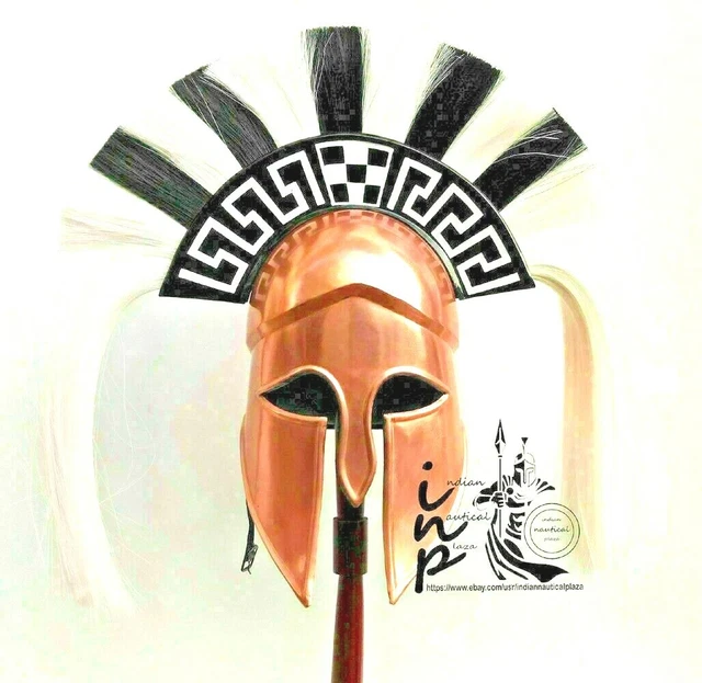 GREEK CORINTHIAN ARMOR Helmet With Plume Armour Medieval Knight Spartan