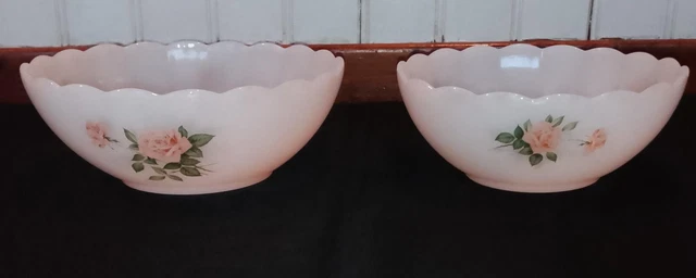 Saladier Vintage Arcopal France – Motif Narcisses, Verre, Bon état