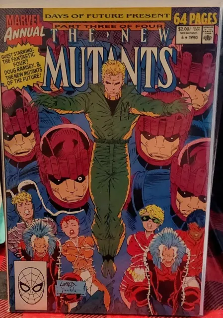 New Mutants Annual #6 1st Shatterstar cameo Rob Liefeld 1990 X-Force.
