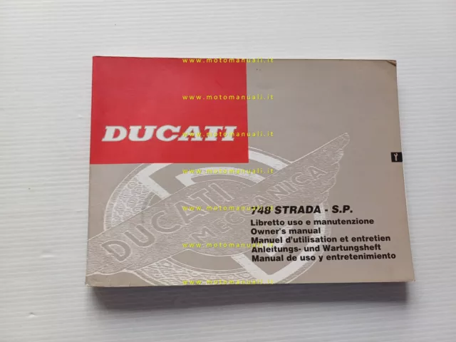 Ducati 748 Strada- SP 1995  manuale uso manutenzione libretto originale italiano