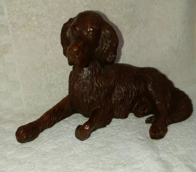 Vintage Red Mill Mfg. Irish Setter Dog Figurine Handcrafted Resin Sculpture