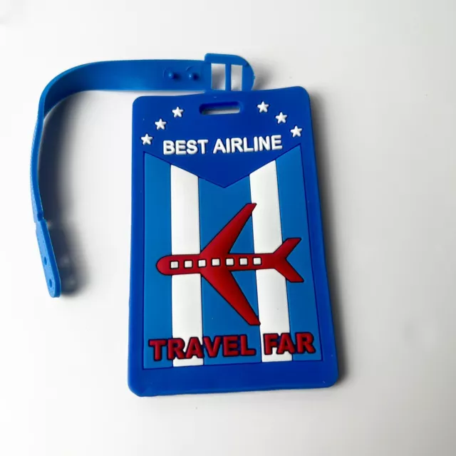 Silicone Luggage Tags Baggage Travel Aeroplane Name Address Suitcase ID Labels
