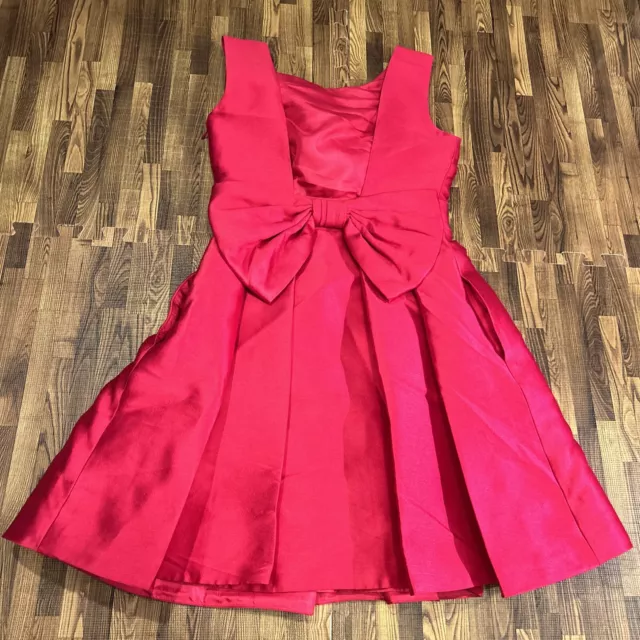 Kate Spade Fancy Meeting You Mini Dress Open Back With Bow Pink Sz 2 Cond As Is