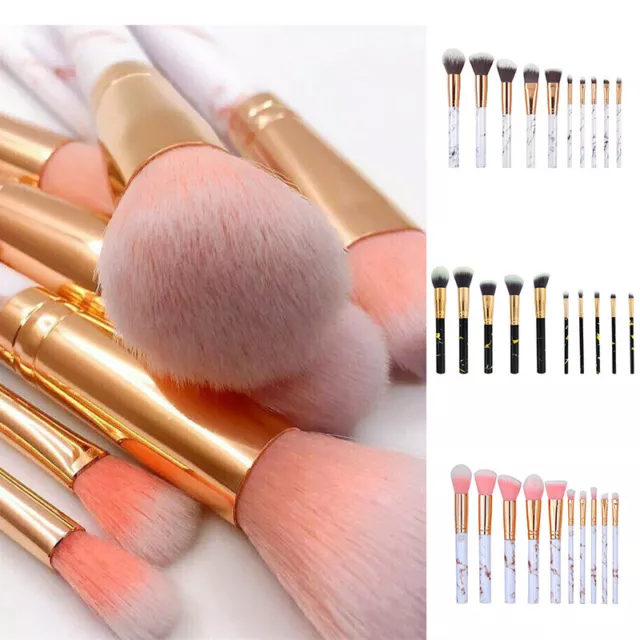 Kabuki UK Powder Make up Brushes Makeup 10 Pcs Brush Face Eye shadow Blusher