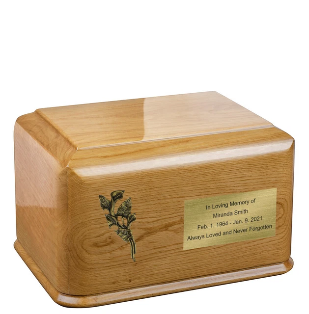 Solid Holz Feuerbestattung Urne für Erwachsene Einzigartig Denkmal Beerdigung