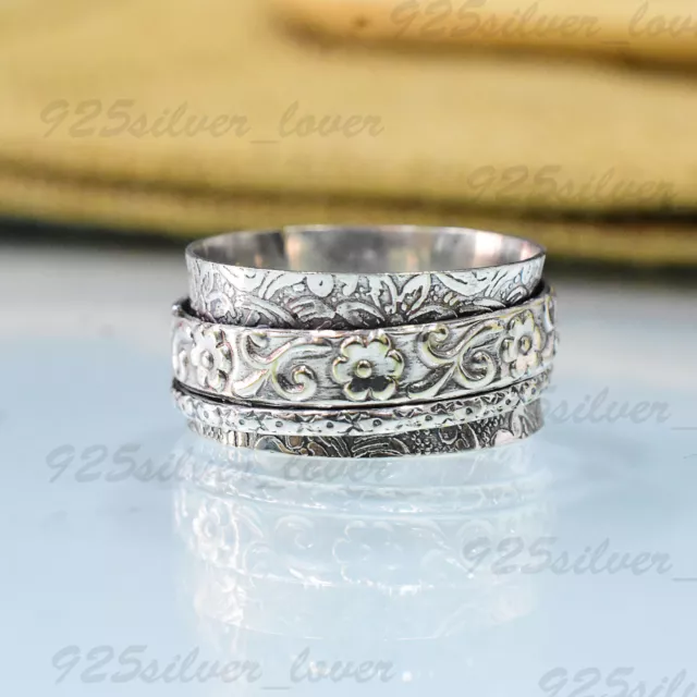 Gorgeous Spinner Ring 925 Sterling Silver Handmade Anniversary Gift Ring VV-315 2