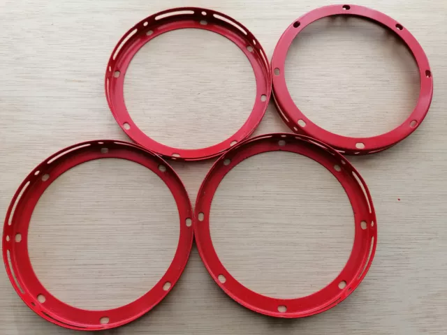 Meccano – 4 longrines circulaires #143 rouges