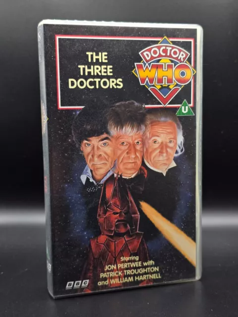 Doctor Who VHS Video Cassette The Three Doctors Pertwee Troughton Hartnell