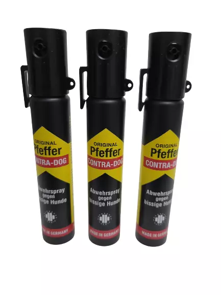 Tierabwehrspray Pfefferspray Contra Dog Strahl Behördenstärke   40ml 3er Set