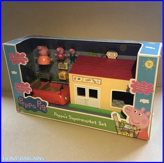 PEPPA PIG SUPERMARKET Set with Mummy Pig Peppa & Figures & Car